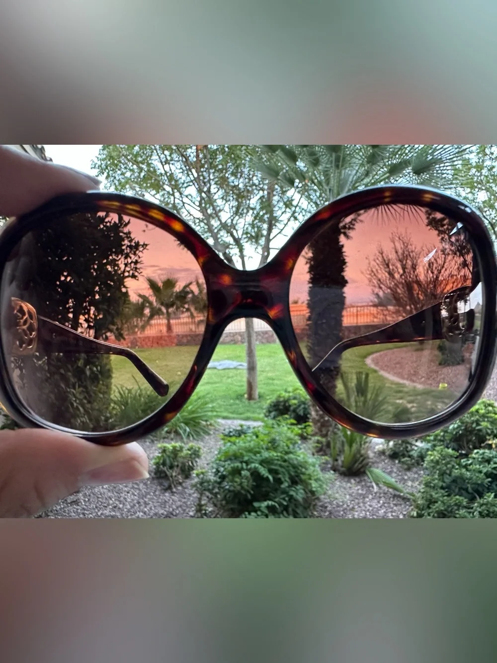 David Yurman DY044 Gold Vermeil Square Sunglasses